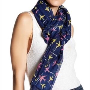 Printed Village Airplane Scarf